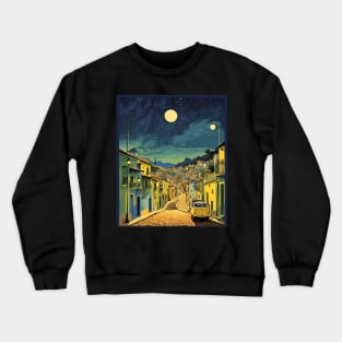 Escadaria Selaron Starry Night Brazil Vintage Tourism Travel Poster Art Crewneck Sweatshirt